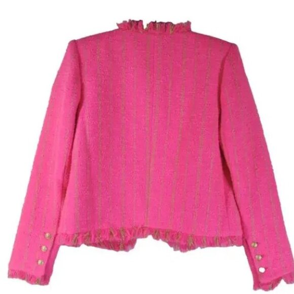 NEW, L'Agence Tinlee Jacket in Pink and Gold Size 2 - Picture 3 of 7